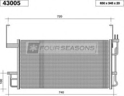 STANDARD F443005 Конденсатор, кондиционер STANDARD F443005 Конденсатор, кондиционер