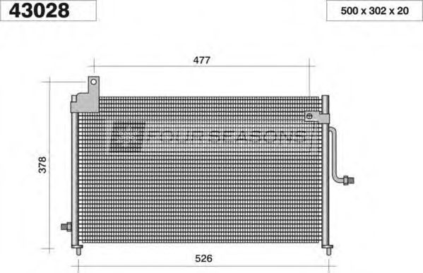 STANDARD F443028 Радиатор кондиционера STANDARD 