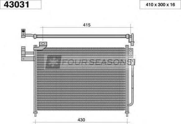 STANDARD F443031 Радиатор кондиционера STANDARD 