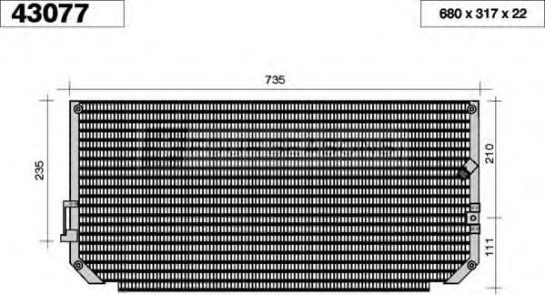 STANDARD F443077 Радиатор кондиционера STANDARD 