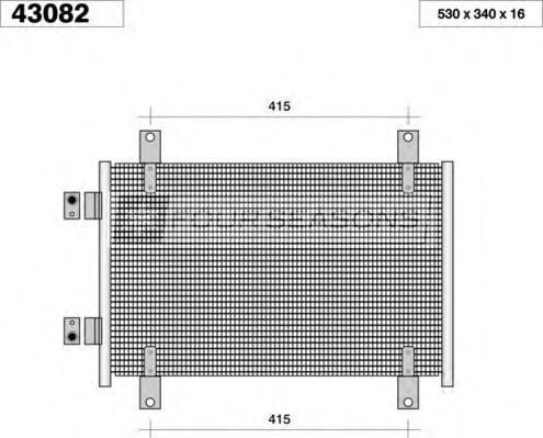 STANDARD F443082 Радиатор кондиционера STANDARD 