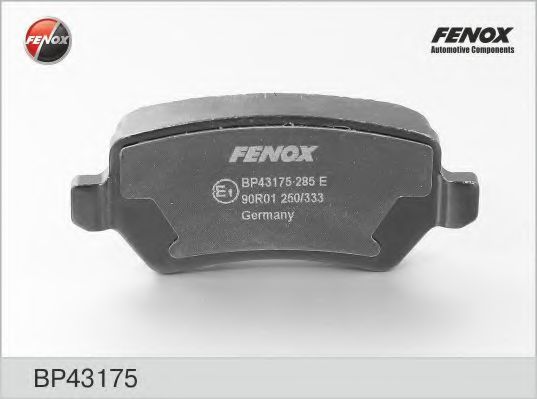 FENOX BP43175 Тормозные колодки FENOX для OPEL