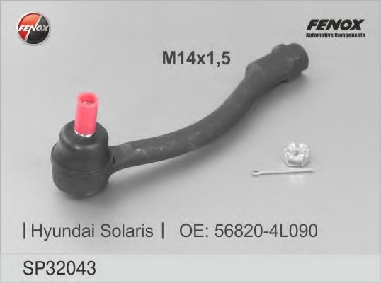 FENOX SP32043 Наконечник рулевой тяги FENOX для HYUNDAI