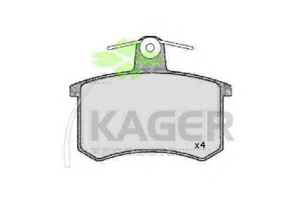 KAGER 350014 Тормозные колодки KAGER для FIAT