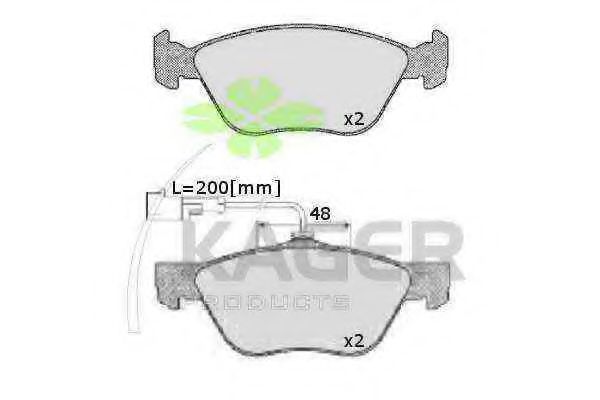 KAGER 350088 Тормозные колодки KAGER 