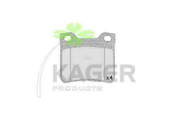 KAGER 350111 Тормозные колодки KAGER для PEUGEOT