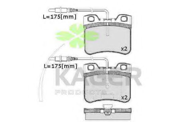 KAGER 350154 Тормозные колодки KAGER для CITROEN