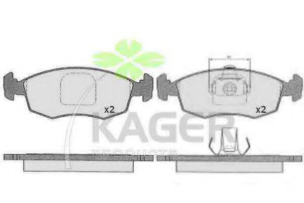 KAGER 350232 Тормозные колодки KAGER для FIAT
