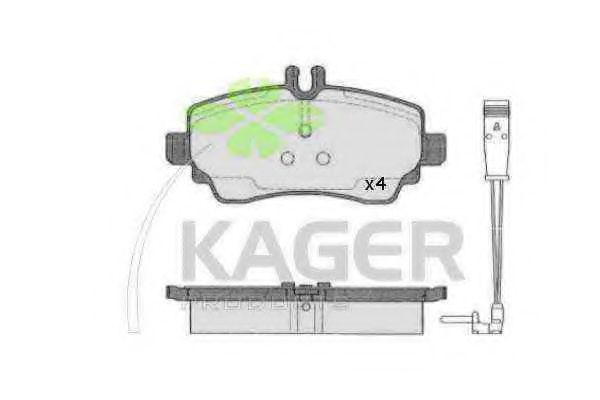 KAGER 350505 Тормозные колодки KAGER для MERCEDES-BENZ