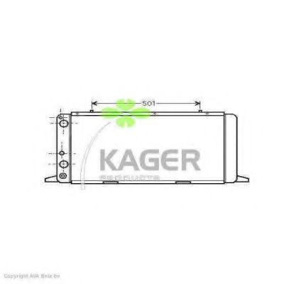 KAGER 310005 Радиатор охлаждения двигателя KAGER 