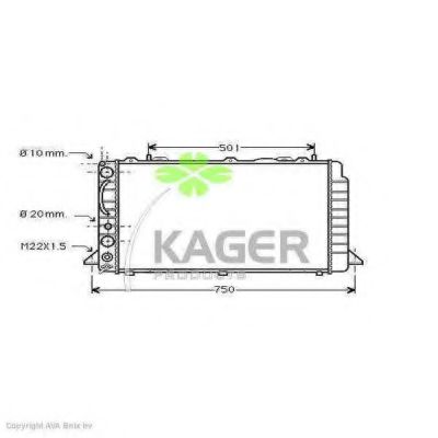 KAGER 310011 Радиатор охлаждения двигателя KAGER для AUDI