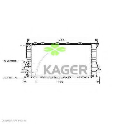 KAGER 310013 Радиатор охлаждения двигателя KAGER для AUDI