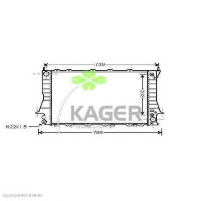 KAGER 310017 Радиатор охлаждения двигателя KAGER для AUDI