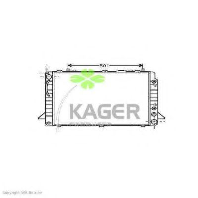 KAGER 310019 Радиатор охлаждения двигателя KAGER для AUDI