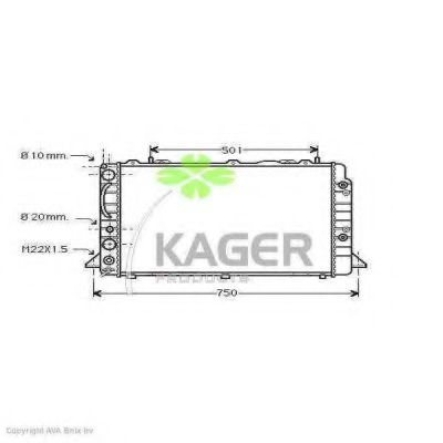 KAGER 310021 Радиатор охлаждения двигателя KAGER для AUDI