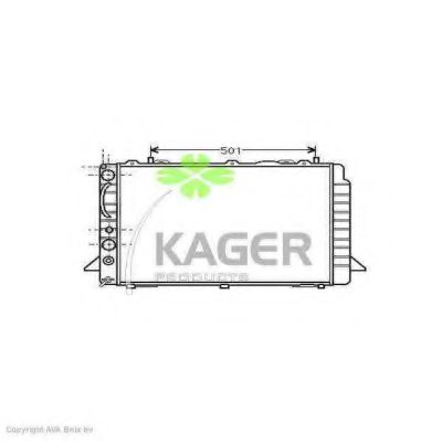KAGER 310022 Радиатор охлаждения двигателя KAGER для AUDI