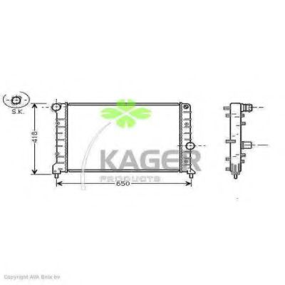 KAGER 310065 Радиатор охлаждения двигателя для ALFA ROMEO GT