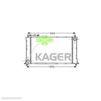 KAGER 310077 Радиатор охлаждения двигателя для ROVER