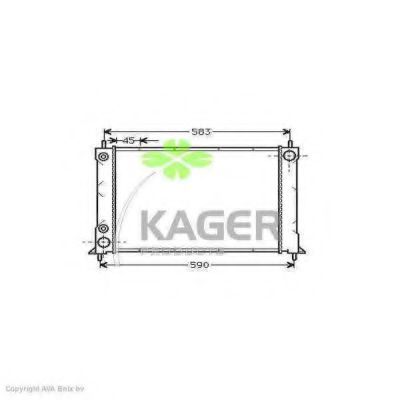 KAGER 310078 Радиатор охлаждения двигателя для ROVER