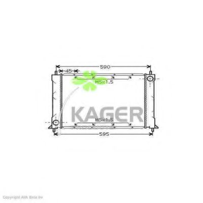 KAGER 310087 Радиатор охлаждения двигателя для ROVER