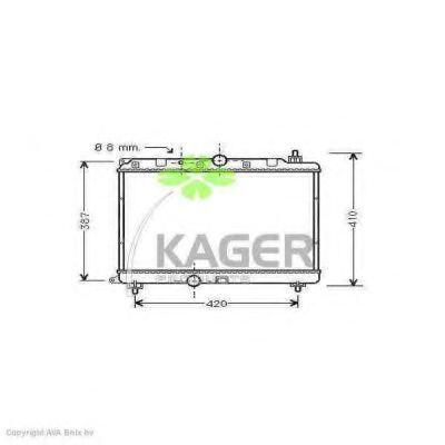 KAGER 310089 Радиатор охлаждения двигателя для ROVER