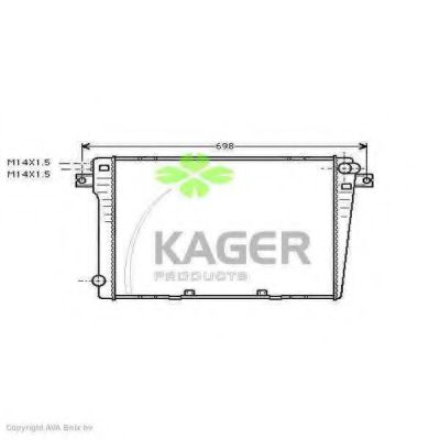 KAGER 310105 Радиатор охлаждения двигателя KAGER 