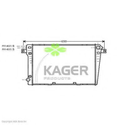 KAGER 310106 Радиатор охлаждения двигателя KAGER 