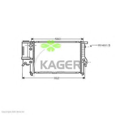 KAGER 310123 Радиатор охлаждения двигателя KAGER 