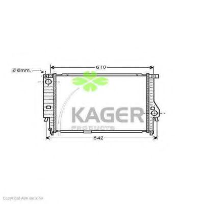 KAGER 310127 Радиатор охлаждения двигателя KAGER 