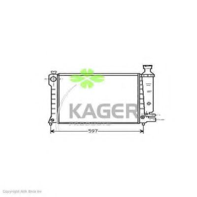 KAGER 310154 Радиатор охлаждения двигателя KAGER для PEUGEOT