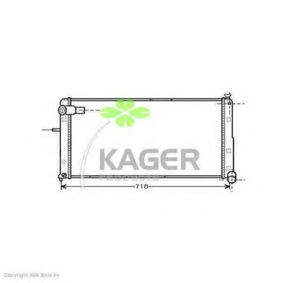 KAGER 310162 Радиатор охлаждения двигателя KAGER для PEUGEOT