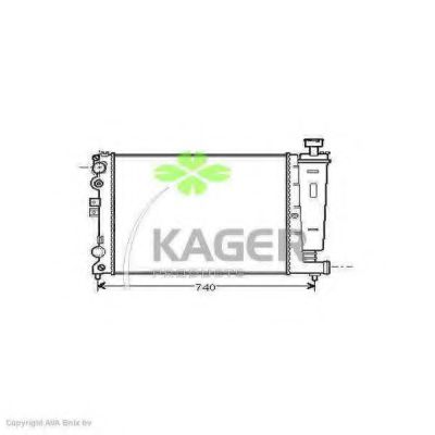 KAGER 310163 Радиатор охлаждения двигателя KAGER для FIAT