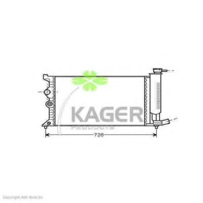 KAGER 310169 Радиатор охлаждения двигателя KAGER для PEUGEOT