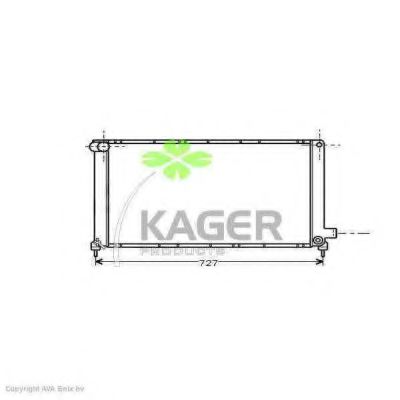 KAGER 310209 Радиатор охлаждения двигателя для CHRYSLER