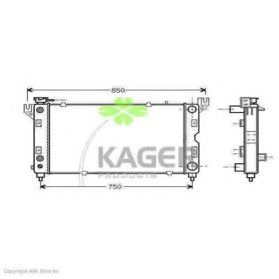 KAGER 310213 Радиатор охлаждения двигателя KAGER для CHRYSLER