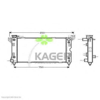KAGER 310214 Радиатор охлаждения двигателя для CHRYSLER