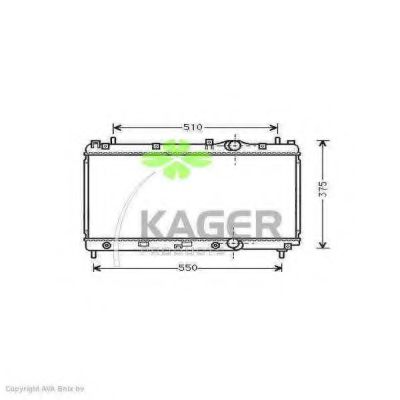 KAGER 310215 Радиатор охлаждения двигателя для CHRYSLER NEON