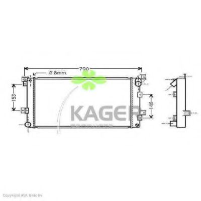 KAGER 310217 Радиатор охлаждения двигателя для CHRYSLER