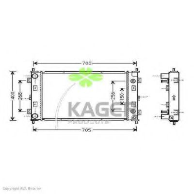 KAGER 310218 Радиатор охлаждения двигателя для CHRYSLER STRATUS