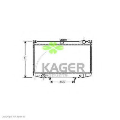 KAGER 310227 Радиатор охлаждения двигателя KAGER для NISSAN