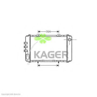 KAGER 310231 Радиатор охлаждения двигателя KAGER для NISSAN