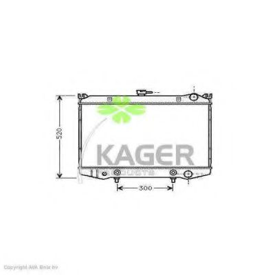 KAGER 310233 Радиатор охлаждения двигателя KAGER для NISSAN