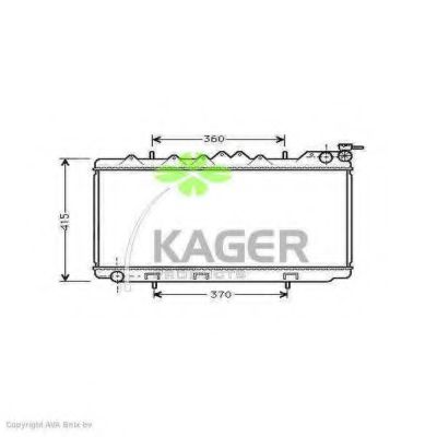 KAGER 310239 Радиатор охлаждения двигателя KAGER для NISSAN