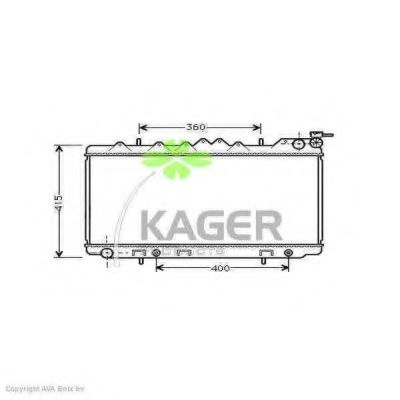 KAGER 310241 Радиатор охлаждения двигателя KAGER для NISSAN