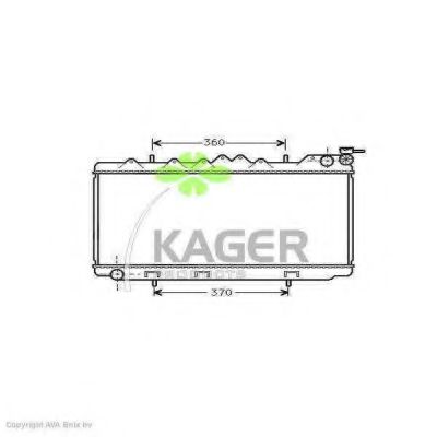KAGER 310243 Радиатор охлаждения двигателя KAGER для NISSAN