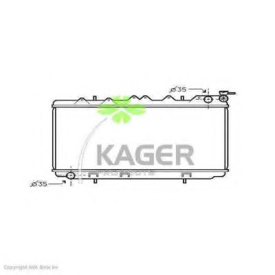 KAGER 310247 Радиатор охлаждения двигателя KAGER для NISSAN
