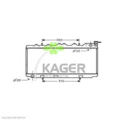 KAGER 310248 Радиатор охлаждения двигателя KAGER для NISSAN