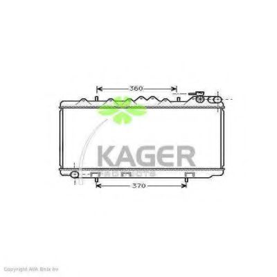 KAGER 310250 Радиатор охлаждения двигателя KAGER для NISSAN