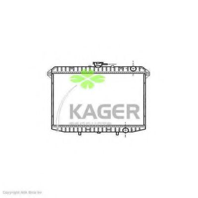 KAGER 310258 Радиатор охлаждения двигателя KAGER для NISSAN