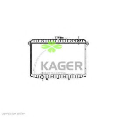 KAGER 310259 Радиатор охлаждения двигателя KAGER для NISSAN